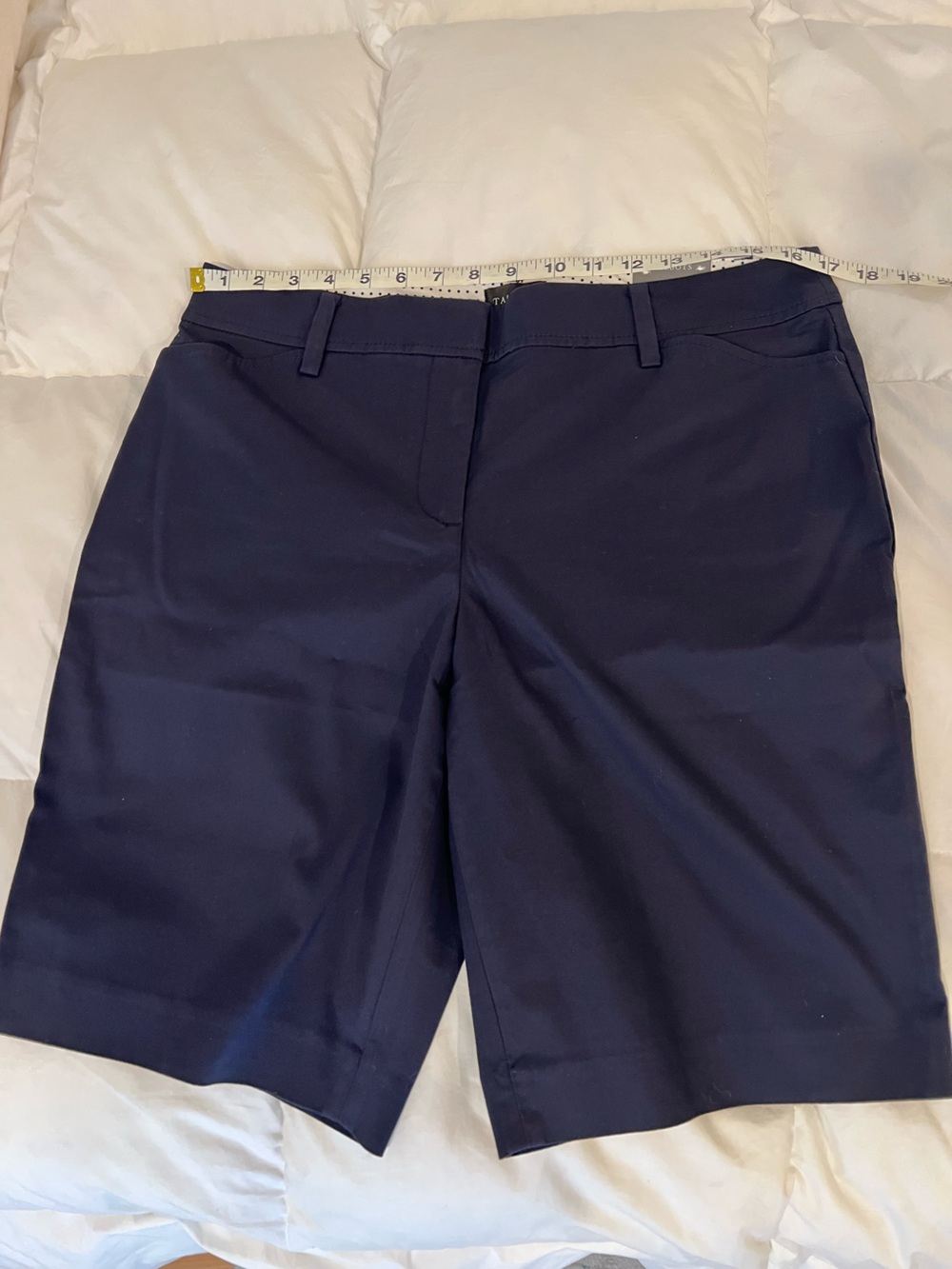 Talbots Perfect 10 1/2 Classic Women's Navy Dress Bermuda Shorts